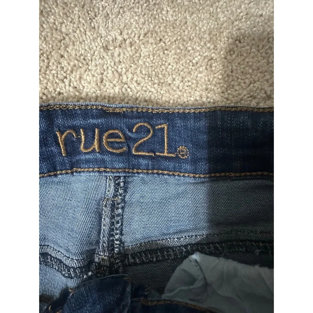 Rue21‎ Mid Rise Skinnies Jeans Dark Wash Denim Casual Everyday Womens